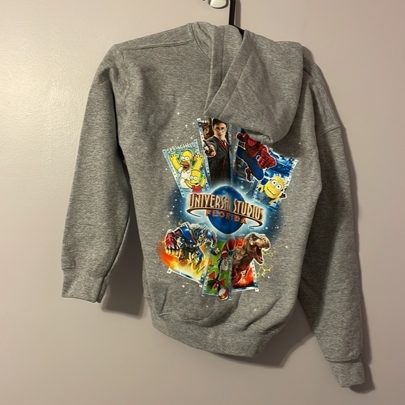 Universal Studios Kids Marvel Harry Potter Dr. Seuss Transformers Gray Hoodie S - Picture 8 of 15